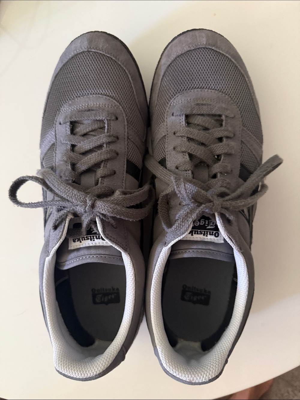 Onitsuka Tiger by Asics Men's Gray Lace-Up Mesh & Suede Sneakers